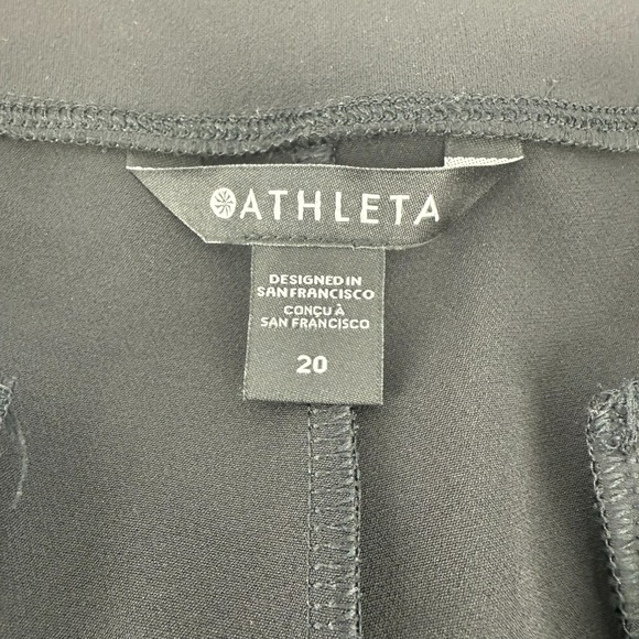 Athleta Stellar Ankle Pants‎ Womens 20 Black Stretch Elastic Waist Tapered Leg - Picture 3 of 4